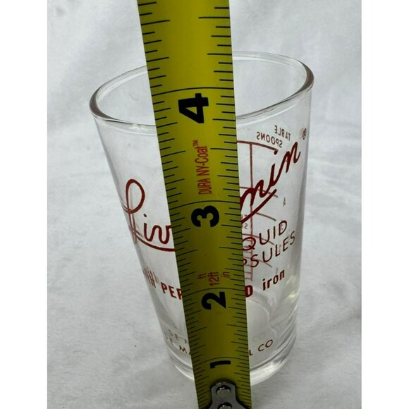 Vintage Massengill Co. Livitamin Liquid Capsules Measuring Glass  3 Oz Clear Red - Picture 8 of 8